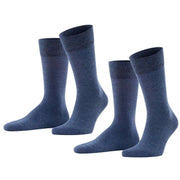 Falke Happy 2 Pack Socks - Navy Mel