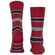 Falke Marina Stripe Socks - Scarlet Red