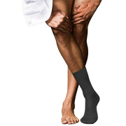 Falke No 13 Finest Piuma Cotton Socks - Anthracite Mel Grey