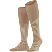 Falke Oxford Stripe Knee High Socks - Camel Brown