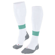 Falke RU Compression Energy Running Knee-High W2 Socks - White/Teal