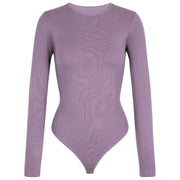Falke Timeless Cotton Crew String Bodysuit - Magnolia Lilac