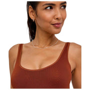 Falke Timeless Cotton Tank Brief Bodysuit - Mink Brown