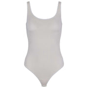 Falke Timeless Cotton Tank String Bodysuit - Pearl White