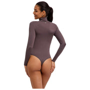 Falke Timeless Cotton Turtle-Neck String Bodysuit  - Iron Grey