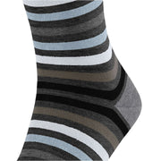 Falke Tinted Stripe Socks - Asphalt Mel Grey