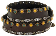 Campomaggi Cinture Stud Leather Belt - Brown