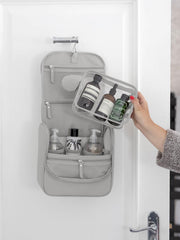 Stackers Medium Hanging Wash Bag - Pebble Grey