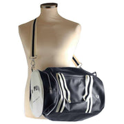 Fred Perry Classic Barrel Bag - Navy/Ecru Cream