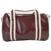 Fred Perry Classic Mini Barrel Bag - Oxblood/Ecru Cream