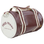 Fred Perry Classic Mini Barrel Bag - Oxblood/Ecru Cream