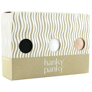 Hanky Panky Cotton 3 Pack Low Rise Thong - Black/White/Chai Nude