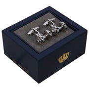 Harvey Makin Dumbbell Cufflinks - Silver