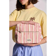 Hindbag Alix Extra Large Toiletry Bag - Pink/Red Stripes