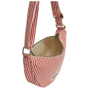 Hindbag Andrea Half Moon Bag - Red Stripes