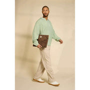 Hindbag Ava Small 13inch Laptop Case - Leopard Cinnamon Brown
