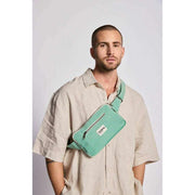 Hindbag Harry Rectangle Bum Bag - Green Stripes
