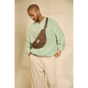 Hindbag Sasha Large Bum Bag - Leopard Cinnamon Brown