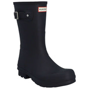 Hunter Original Short Tartan Lined Boots - Black/Dark Olive