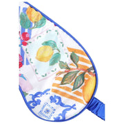 Jessica Russell Flint Amalfi Silk Eye Mask - Blue/White/Yellow