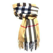 Knightsbridge Neckwear Checked Soft Wool Scarf - Beige