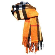 Knightsbridge Neckwear Checked Soft Wool Scarf - Orange