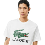 Lacoste Cotton Jersey Signature Print T-Shirt - White