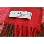 Locharron of Scotland Borders Locharron Hunting Lambswool Blanket - Pink