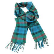 Locharron of Scotland Bowhill Locharron Hunting Ancient Lambswool Tartan Scarf - Green/Blue/Red