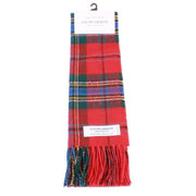 Locharron of Scotland Bowhill Maclean of Duart Modern Lambswool Tartan Scarf - Red/Green/Blue