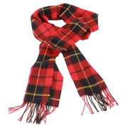 Locharron of Scotland Bowhill Wallace Modern Lambswool Tartan Scarf - Red/Green/Yellow