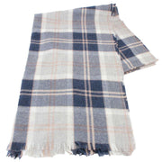 Locharron of Scotland Brock Bannockbane Luxury Fine Wool Stole - Navy/Cream/Beige