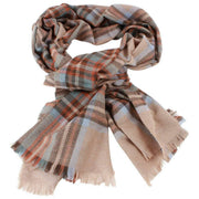 Locharron of Scotland Brock Stewart Dress Eden Luxury Scarf - Beige/Orange