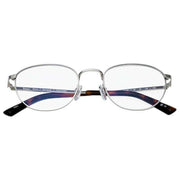 MessyWeekend Steve Blue Light Reading Glasses - Clear/Silver