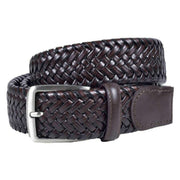 Miguel Bellido Classic Woven Leather Belt - Brown