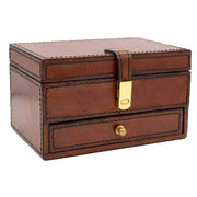 Orton West Leather Drawer Jewellery Box - Brown