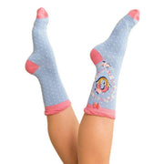 Powder Letter O Ankle Socks - Ice Blue