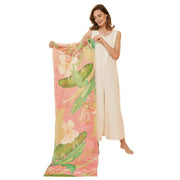 Powder Linen Delicate Tropical Scarf - Candy Pink