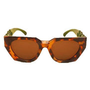 Powder Luxe Zelia Sunglasses - Tortoiseshell Brown/Olive Green