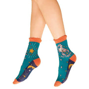 Powder Scorpio Ankle Socks - Teal