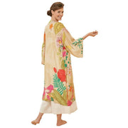 Powder Tropical Flora and Fauna Kimono Gown - Coconut Cream