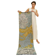 Powder Wild Floral Woven Scarf - Ice Blue