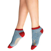 Powder Winters Night Trainer Socks - Pale Blue