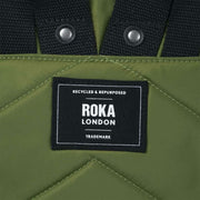 Roka Bantry B Small Black Label Recycled Nylon Backpack - Avocado Green