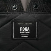 Roka Canfield B Medium Creative Waste Two Tone Recycled Nylon Backpack - Black/Graphite Grey