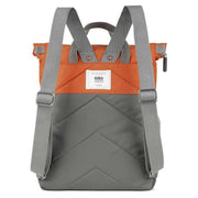 Roka Canfield B Medium Creative Waste Two Tone Recycled Nylon Backpack - Graphite Grey/Burnt Orange