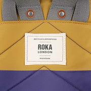 Roka Canfield B Small Creative Waste Two Tone Recycled Nylon Backpack - Corn Yellow/Mulberry Purple