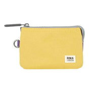 Roka Carnaby Small Creative Waste Two Tone Recycled Canvas Wallet - Imperial Purple/Bamboo Yellow