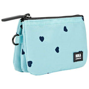Roka Carnaby Small Recycled Canvas Wallet - Blue/Blue Hearts