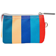 Roka Carnaby Small Recycled Canvas Wallet - Wide Stripe Multi-colour